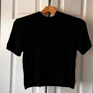 Aritzia Babaton mock neck ribbed shirt